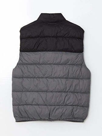 XSIDE Gri Slim Fit Dik Yaka Erkek Şişme Yelek