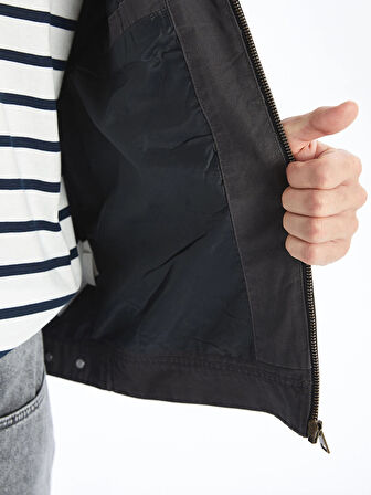 XSIDE Antrasit Rahat Kalıp Gömlek Yaka Erkek Mont