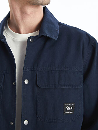 XSIDE Lacivert Standart Kalıp Gömlek Yaka Erkek Mont
