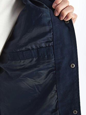 XSIDE Lacivert Standart Kalıp Gömlek Yaka Erkek Mont