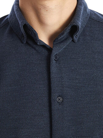 SOUTHBLUE Lacivert Slim Fit Uzun Kollu Erkek Gömlek