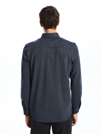SOUTHBLUE Lacivert Slim Fit Uzun Kollu Erkek Gömlek