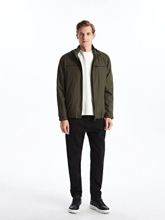 LCWAIKIKI Classic HAKİ Standart Kalıp Kapüşonlu Erkek Mont