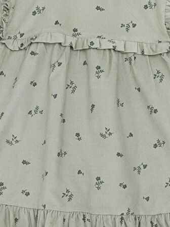 Bisiklet Yaka Kız Bebek Çiçekli Kadife Elbise_W4J597Z1-LRR868414722937512-18 Ay