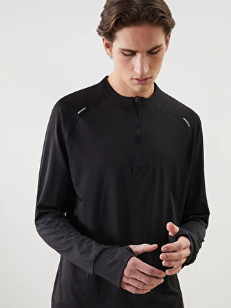 XSIDE ACTIVE Siyah Bisiklet Yaka Uzun Kollu Erkek Sweatshirt