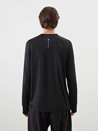 XSIDE ACTIVE Siyah Bisiklet Yaka Uzun Kollu Erkek Sweatshirt