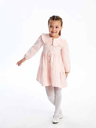 Bebe Yaka Uzun Kollu Kız Bebek Elbise_W4J669Z1-SB586841474752919-12 Ay