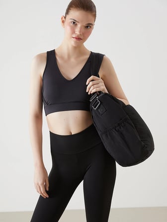 LCW ACCESSORIES Siyah Çok Bölmeli Kadın Omuz Çantası