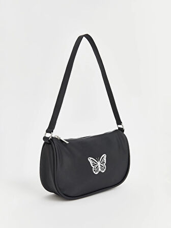 LCW ACCESSORIES SİYAH Kelebek Baskılı Kız Çocuk Kol Çantası