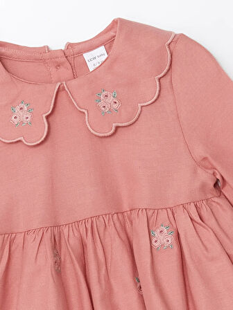 Bebe Yaka Uzun Kollu Kız Bebek Elbise_W4DF08Z1-RSS86841477996561-3 Ay