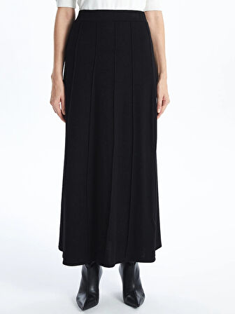 LCW Grace SİYAH Beli Lastikli A Kesim Kadın Etek