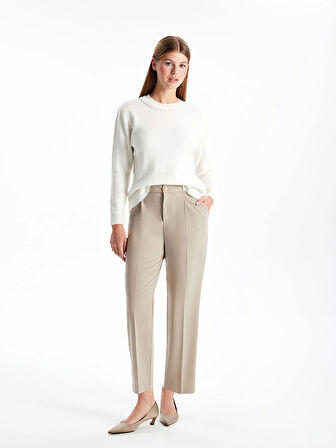 LCWAIKIKI Classic BEJ Loose Fit Kadın Pantolon