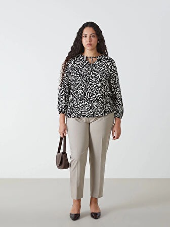 LCWAIKIKI Classic BEJ Loose Fit Kadın Pantolon