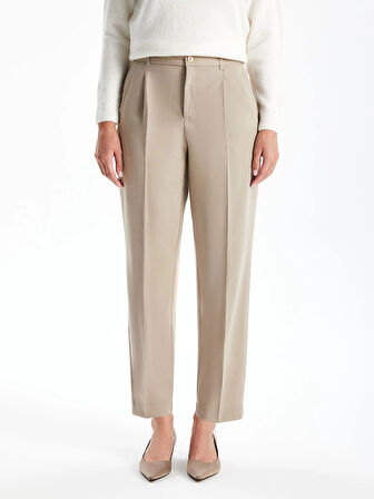 LCWAIKIKI Classic BEJ Loose Fit Kadın Pantolon