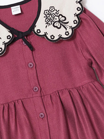 Bebe Yaka Uzun Kollu Kız Bebek Elbise_W4H485Z1-H6E86841478891809-12 Ay