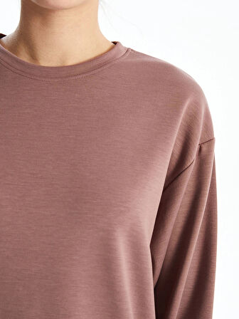 XSIDE ACTIVE Pembe Bisiklet Yaka Oversize Kadın Sweatshirt