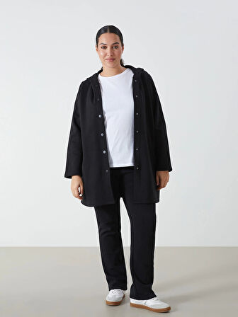 LCWAIKIKI Basic SİYAH Beli Lastikli Kadın Kalın Eşofman Altı