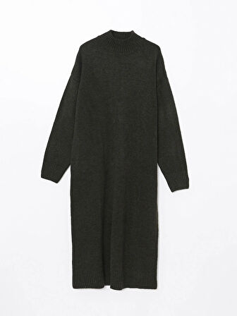 Yarım Balıkçı Yaka Oversize Kadın Triko Elbise_W4I734Z8-YHX_8684147946746_2XL