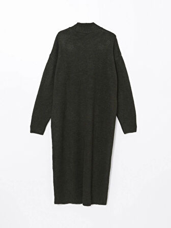 Yarım Balıkçı Yaka Oversize Kadın Triko Elbise_W4I734Z8-YHX_8684147946746_2XL