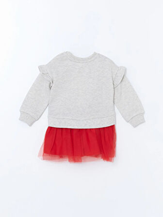 Bisiklet Yaka Dantelli Kız Bebek Elbise ve Külotlu Çorap_W4DM93Z1-JMD86841479583439-12 Ay