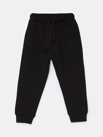 LCW Kids Siyah Beli Lastikli Kalın Basic Erkek Çocuk Jogger Eşofman Altı