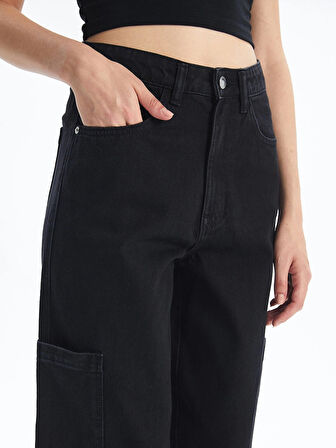 LCW Jeans Siyah Jogger Kadın Jean Pantolon