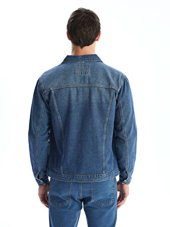 LCW Jeans Indigo Standart Kalıp Erkek Jean Ceket