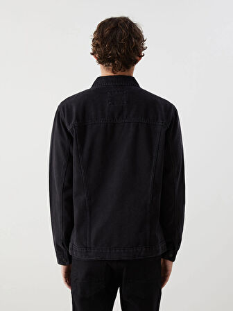 LCW Jeans Siyah Standart Kalıp Erkek Jean Ceket