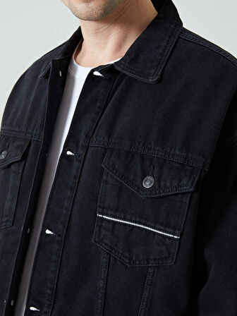 LCW Jeans SİYAH Rahat Kalıp Erkek Jean Ceket
