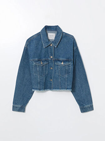 LCW Vision Indigo Oversize Kadın Jean Ceket