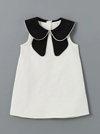 Bebe Yaka Armürlü Kız Çocuk Elbise_W4H948Z1-R9J86841481086176-7 Yaş