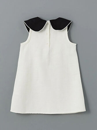 Bebe Yaka Armürlü Kız Çocuk Elbise_W4H948Z1-R9J86841481086176-7 Yaş