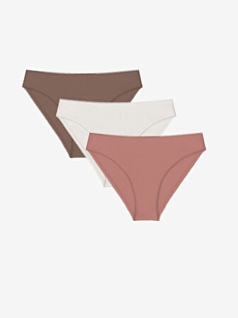 LCW DREAM Pembe Düz Bikini Külot 3'lü Paket