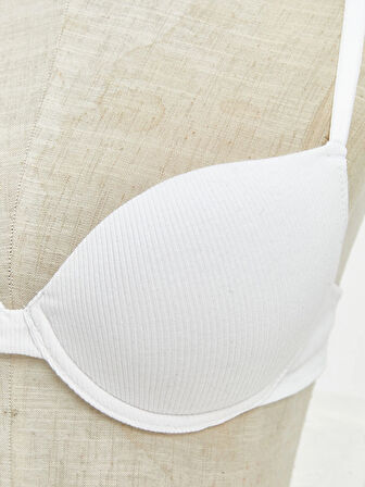 LCW DREAM Beyaz Balensiz Dolgusuz Düz Tişört Sütyen