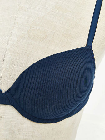 LCW DREAM Lacivert Balenli Yarım Dolgulu Düz Tişört Sütyen