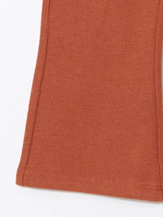 LCW Kids Kahverengi Beli Lastikli Basic Kız Bebek Tayt Pantolon