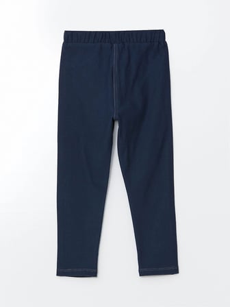 Lcw Kids İ̇Ndigo Beli Lastikli Kız Çocuk Tayt Pantolon