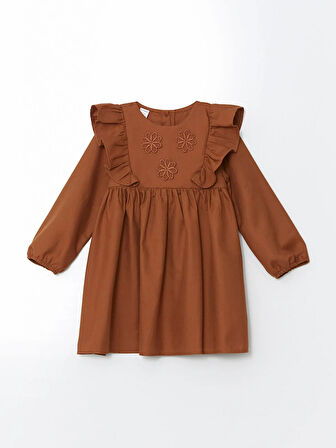 Bisiklet Yaka Kız Çocuk Gabardin Elbise_W4JG09Z1-KVD86841482080896-7 Yaş