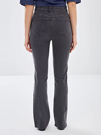 LCW Jeans GRİ Mars Flare Kadın Jean Pantolon