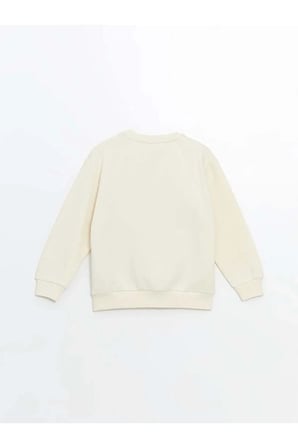 LCW KidsBej Bisiklet Yaka Erkek Çocuk Kalın Sweatshirt