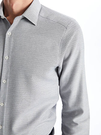 LCWAIKIKI Formal Gri Slim Fit Uzun Kollu Erkek Gömlek