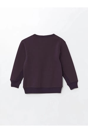 LCW Kids Mor Bisiklet Yaka Erkek Çocuk Kalın Sweatshirt