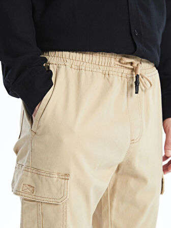LCW Casual BEJ Standart Kalıp Gabardin Erkek Kargo Pantolon