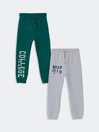 LCW Kids Yeşil Beli Lastikli Kalın Erkek Bebek Jogger Eşofman Alt 2'li