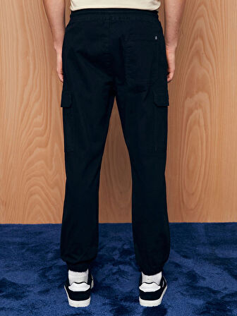 XSIDE Siyah Standart Kalıp Erkek Kargo Pantolon