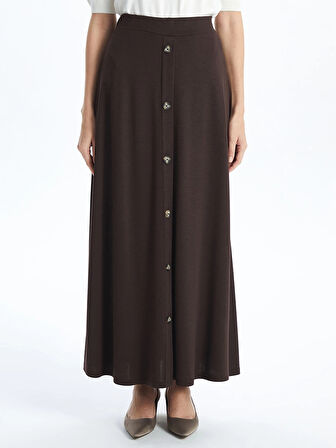 LCW Grace KAHVERENGİ Beli Lastikli Kadın Etek