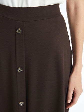 LCW Grace KAHVERENGİ Beli Lastikli Kadın Etek