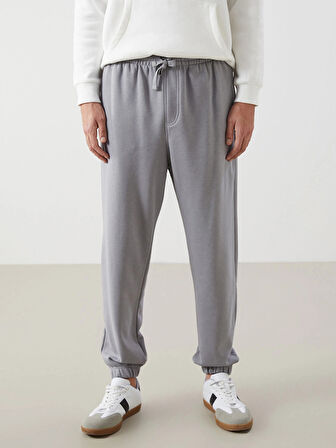 XSIDE Gri Rahat Kalıp Erkek Kalın Jogger Eşofman Altı