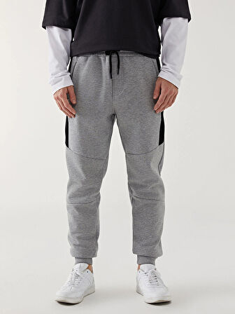 LCW Casual Gri Standart Kalıp Erkek Kalın Jogger Eşofman Altı