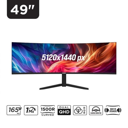 Spardox SG-49165CRQA 49" 1ms 165hz 1500R Curved 2xHoparlör Dual QHD Gaming Monitör 